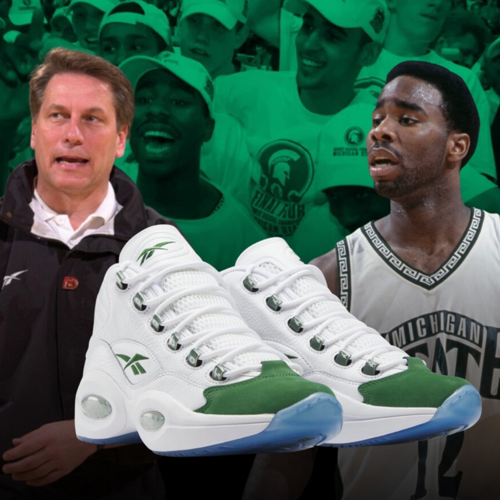 Reebok Question Michigan State "Green Toe" - Picture 3 of 3